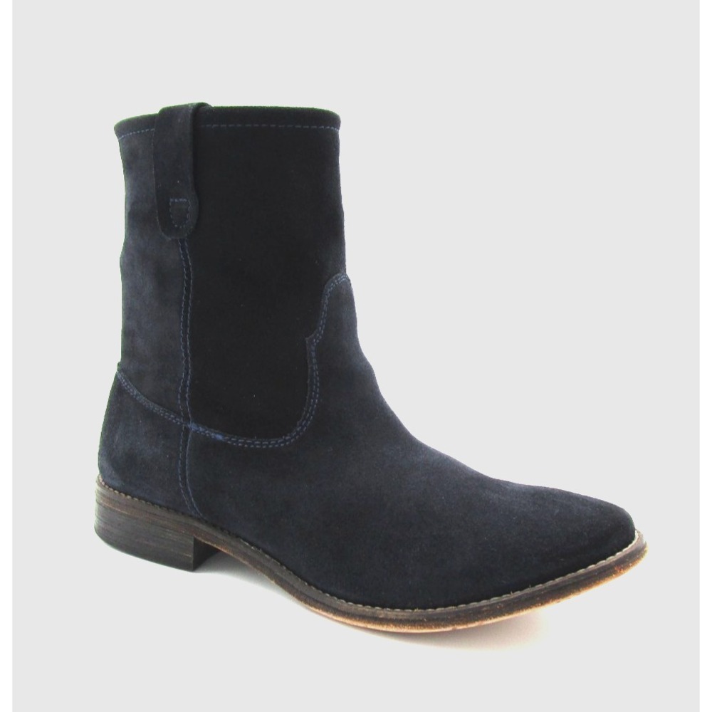 ZIGI Girl Canon Suede Ankle Booties Blue Women's Western Style Pull-on Sz 10M - Picture 3 of 9